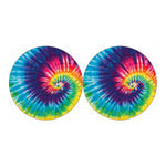 Rainbow Tie Dye Print Car Coasters