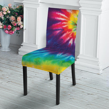 Rainbow Tie Dye Print Dining Chair Slipcover