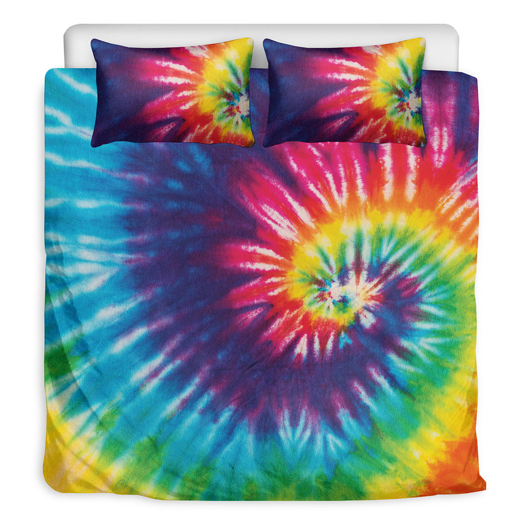 Rainbow Tie Dye Print Duvet Cover Bedding Set