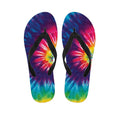 Rainbow Tie Dye Print Flip Flops