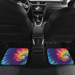 Rainbow Tie Dye Print Front and Back Car Floor Mats