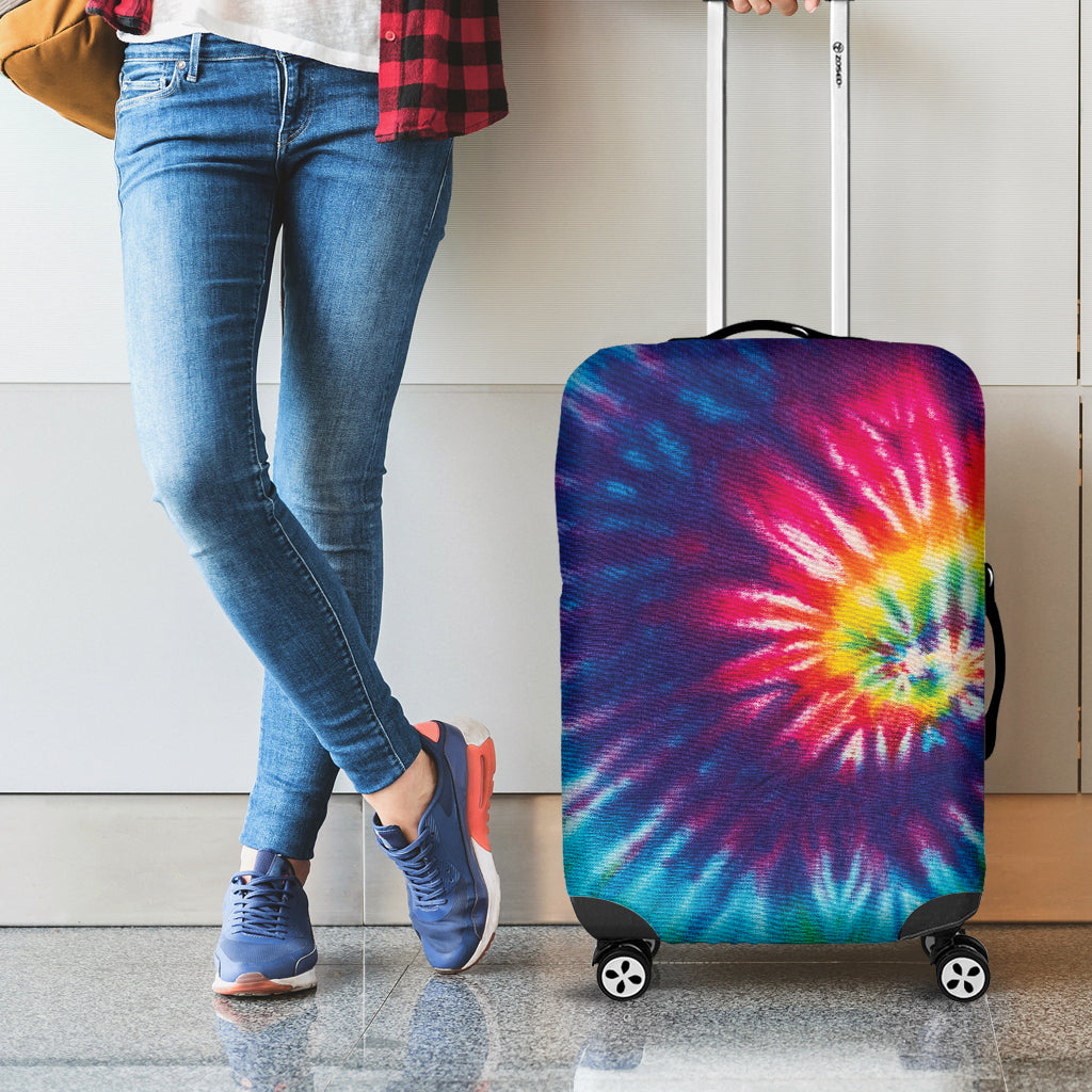 Rainbow Tie Dye Print Luggage Cover