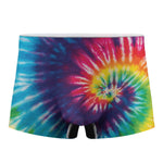 Rainbow Tie Dye Print Men's Boxer Briefs