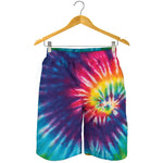 Rainbow Tie Dye Print Men's Shorts