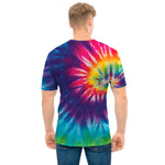 Rainbow Tie Dye Print Men's T-Shirt