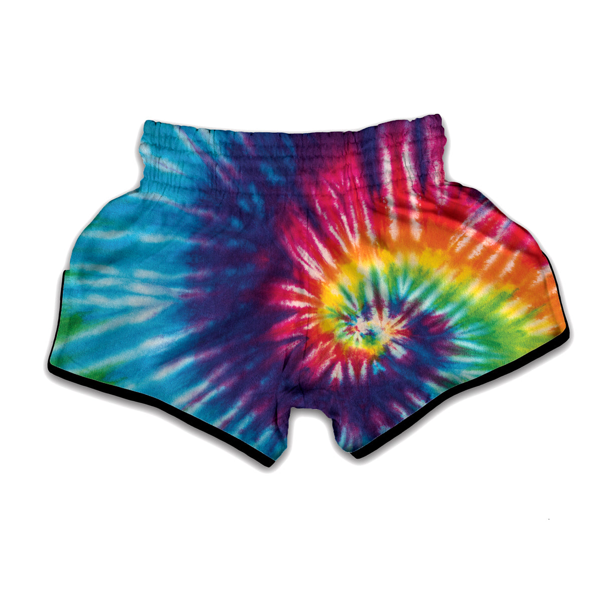 Rainbow Tie Dye Print Muay Thai Boxing Shorts