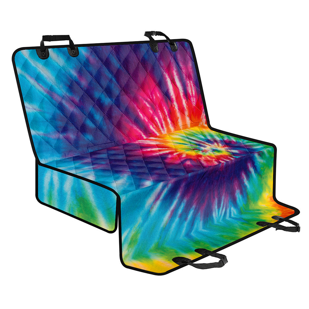 Rainbow Tie Dye Print Pet Car Back Seat Cover