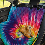 Rainbow Tie Dye Print Pet Car Back Seat Cover