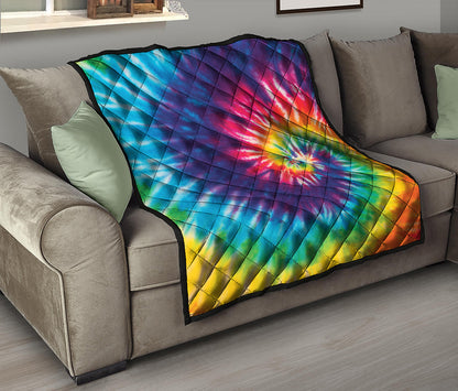 Rainbow Tie Dye Print Quilt