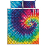 Rainbow Tie Dye Print Quilt Bed Set