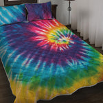 Rainbow Tie Dye Print Quilt Bed Set