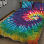 Rainbow Tie Dye Print Quilt Bed Set