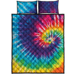 Rainbow Tie Dye Print Quilt Bed Set