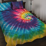 Rainbow Tie Dye Print Quilt Bed Set