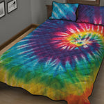 Rainbow Tie Dye Print Quilt Bed Set