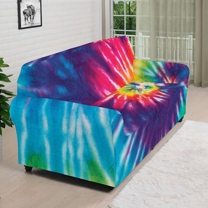 Rainbow Tie Dye Print Sofa Cover