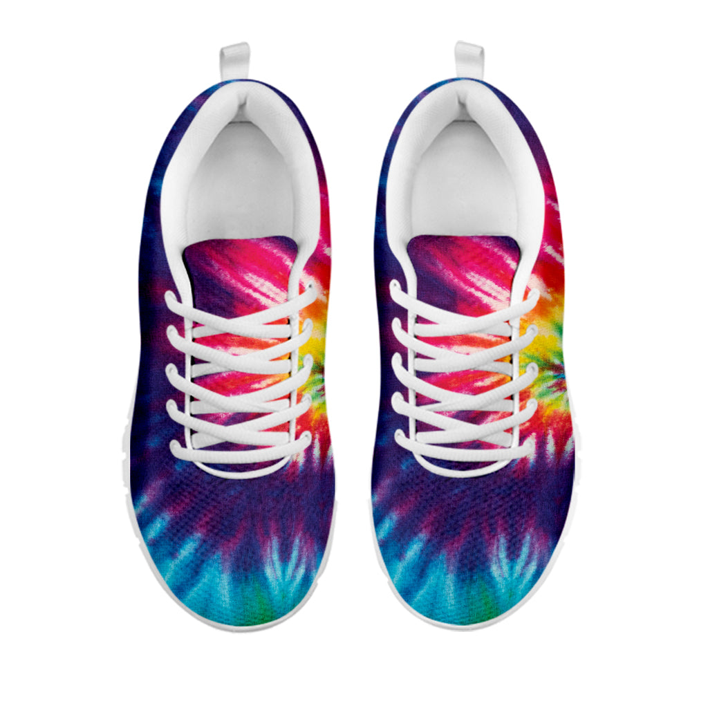 Rainbow Tie Dye Print White Sneakers