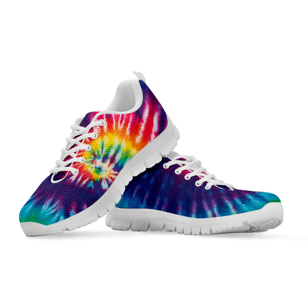 Rainbow Tie Dye Print White Sneakers