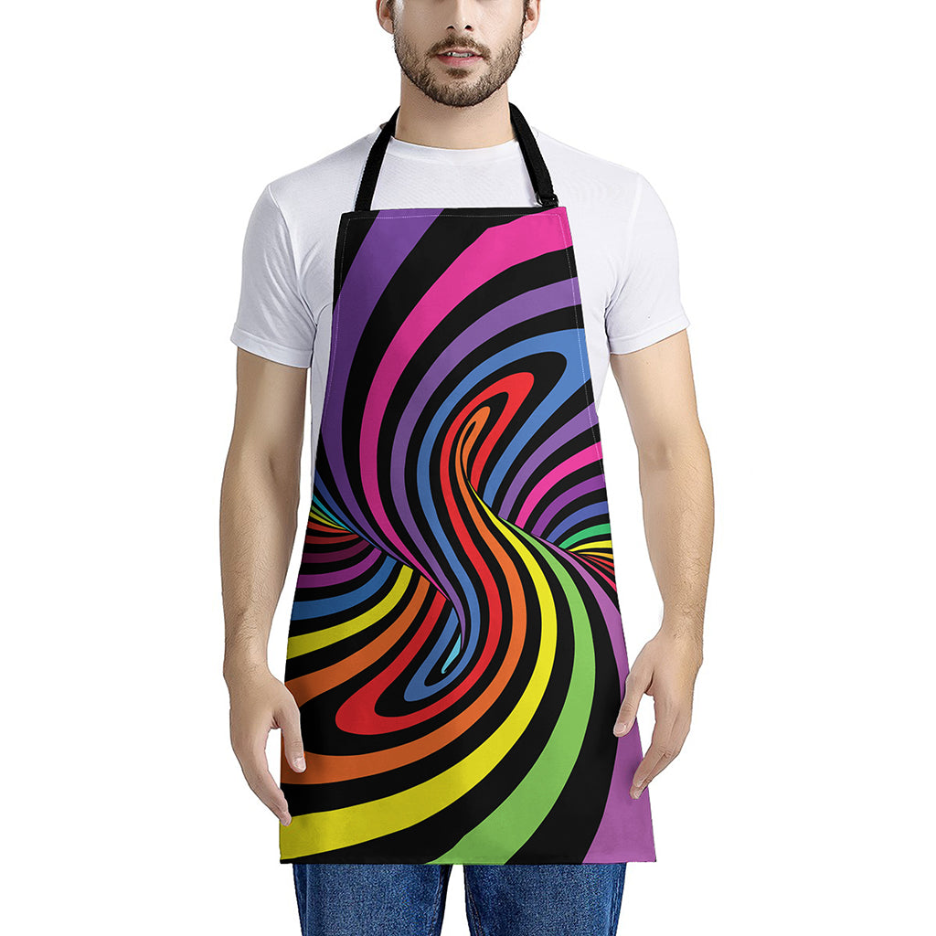 Rainbow Torus Psychedelic Print Apron