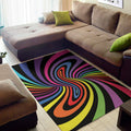Rainbow Torus Psychedelic Print Floor Mat