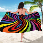 Rainbow Torus Psychedelic Print Beach Sarong Wrap