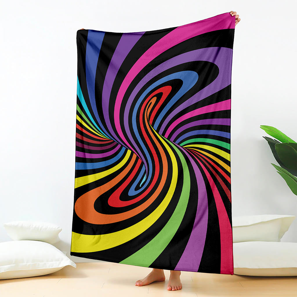 Rainbow Torus Psychedelic Print Blanket