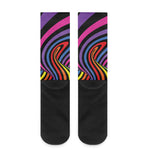 Rainbow Torus Psychedelic Print Crew Socks