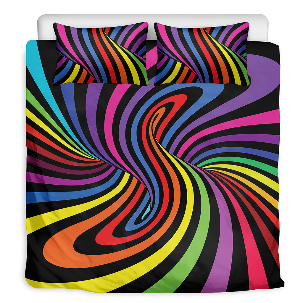 Rainbow Torus Psychedelic Print Duvet Cover Bedding Set