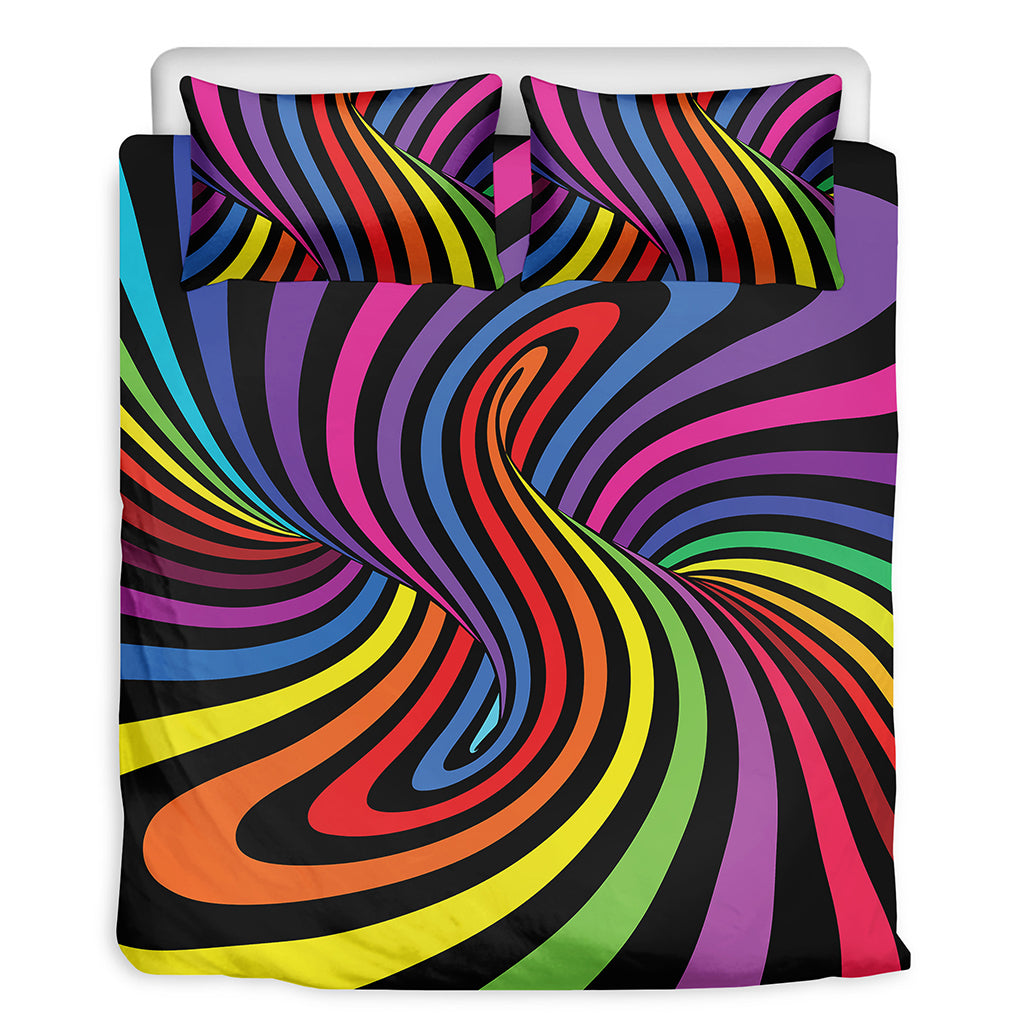 Rainbow Torus Psychedelic Print Duvet Cover Bedding Set