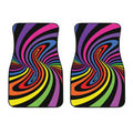 Rainbow Torus Psychedelic Print Front Car Floor Mats