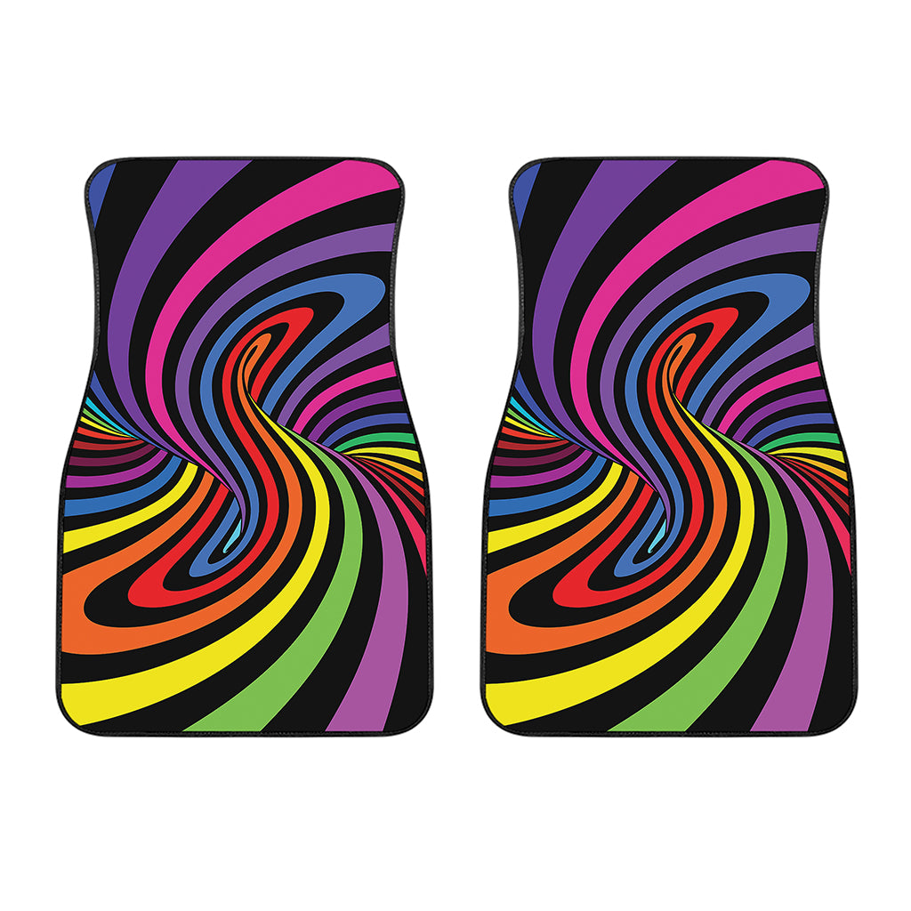 Rainbow Torus Psychedelic Print Front Car Floor Mats