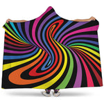 Rainbow Torus Psychedelic Print Hooded Blanket