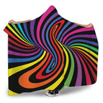 Rainbow Torus Psychedelic Print Hooded Blanket