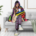 Rainbow Torus Psychedelic Print Hooded Blanket