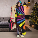 Rainbow Torus Psychedelic Print Hooded Blanket