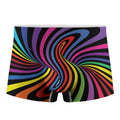 Rainbow Torus Psychedelic Print Men's Boxer Briefs
