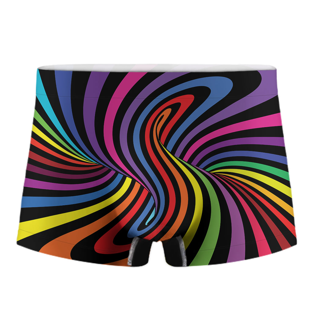 Rainbow Torus Psychedelic Print Men's Boxer Briefs