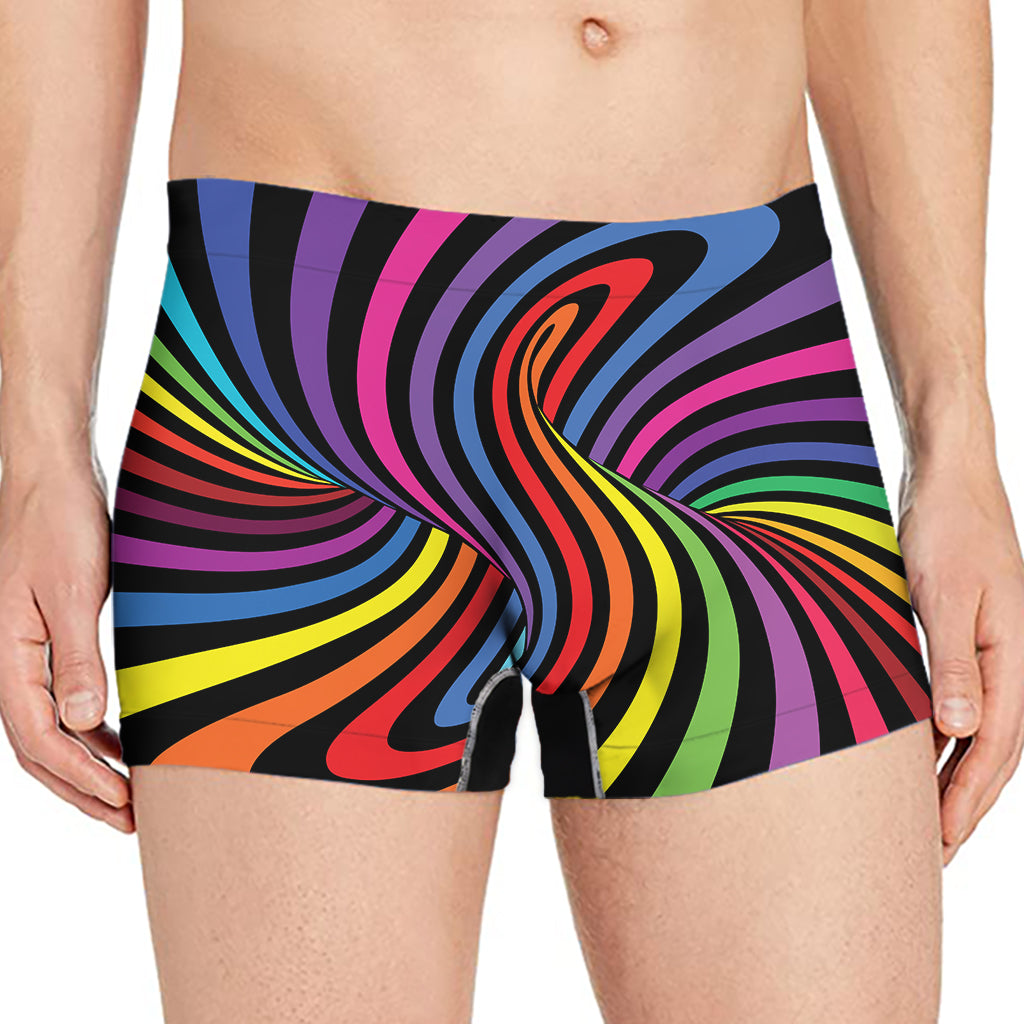 Rainbow Torus Psychedelic Print Men's Boxer Briefs
