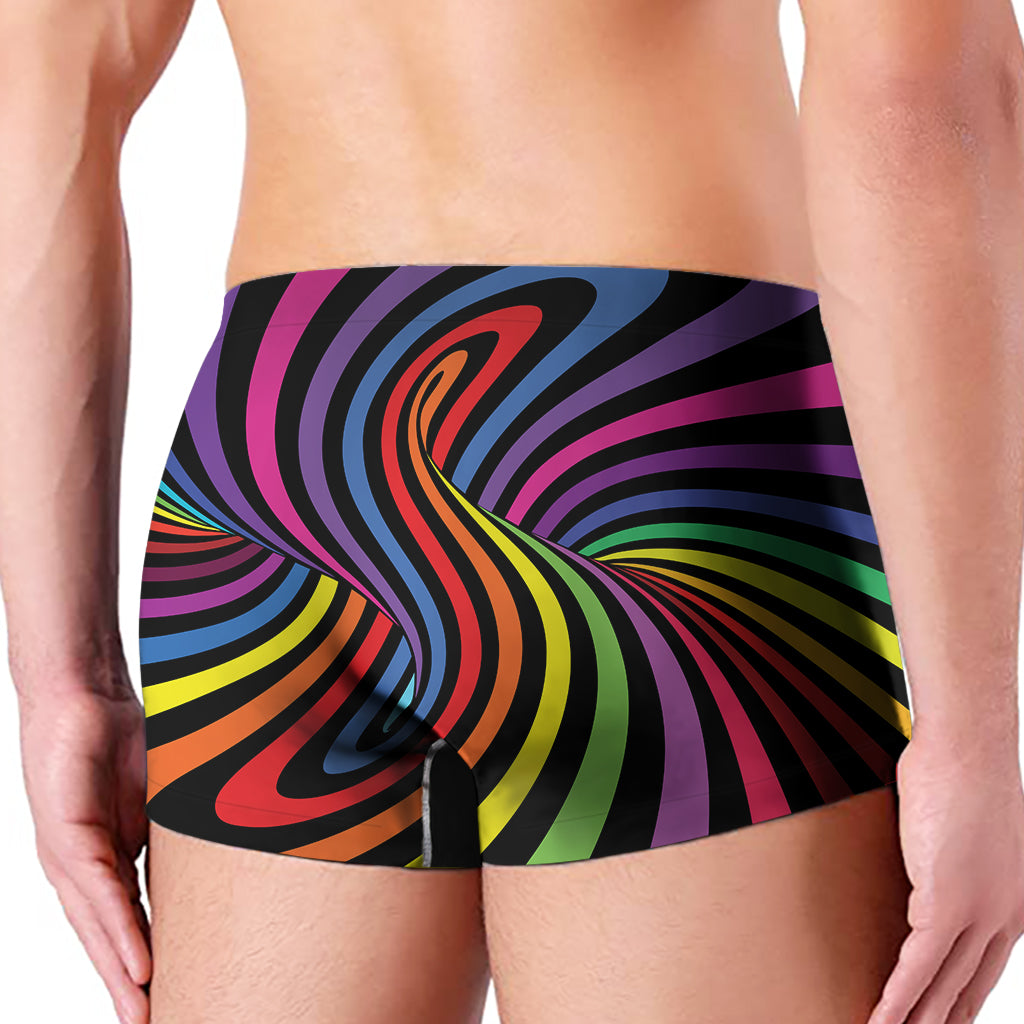 Rainbow Torus Psychedelic Print Men's Boxer Briefs