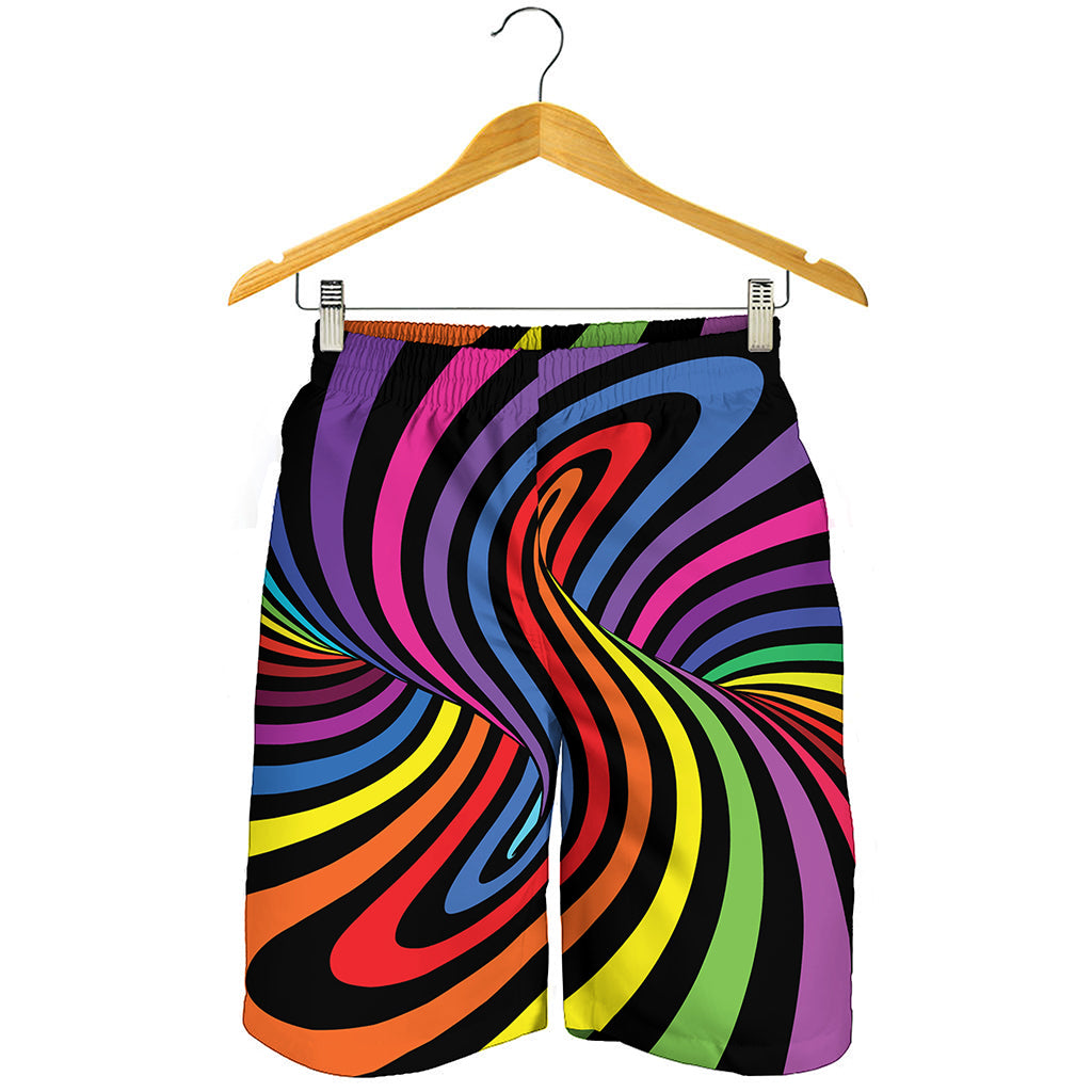 Rainbow Torus Psychedelic Print Men's Shorts