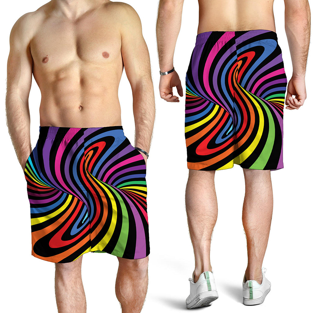 Rainbow Torus Psychedelic Print Men's Shorts