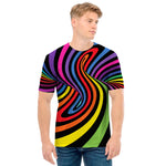 Rainbow Torus Psychedelic Print Men's T-Shirt