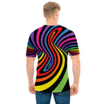 Rainbow Torus Psychedelic Print Men's T-Shirt