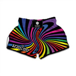 Rainbow Torus Psychedelic Print Muay Thai Boxing Shorts