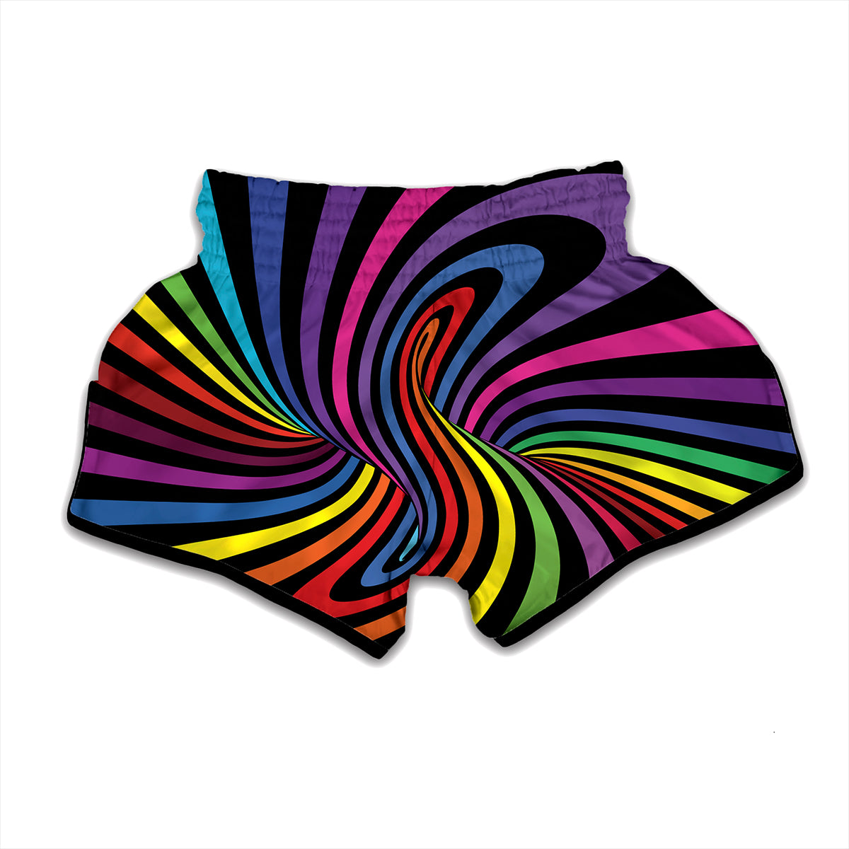 Rainbow Torus Psychedelic Print Muay Thai Boxing Shorts