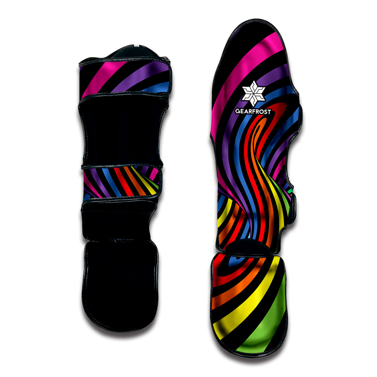 Rainbow Torus Psychedelic Print Muay Thai Shin Guard