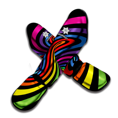 Rainbow Torus Psychedelic Print Muay Thai Shin Guard