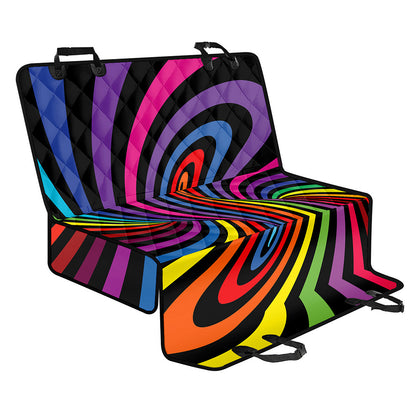 Rainbow Torus Psychedelic Print Pet Car Back Seat Cover