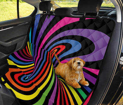 Rainbow Torus Psychedelic Print Pet Car Back Seat Cover