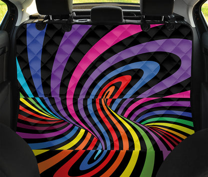 Rainbow Torus Psychedelic Print Pet Car Back Seat Cover